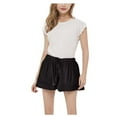 thumbnail image 3 of Fashion Shorts for Girls New Children Comfy Drawstring Casual Elastic Waist Solid Color Shorts Summer Beach Lightweight Short Pants with Pockets Black 130, 3 of 6