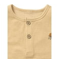 thumbnail image 4 of Modern Moments by Gerber Toddler Boy Organic Short Sleeve Henley T-Shirt, Sizes 12M-5T, 4 of 11
