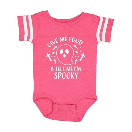 

Inktastic Give me Food and Tell Me Im Spooky with Ghost Halloween Humor Gift Baby Boy or Baby Girl Bodysuit