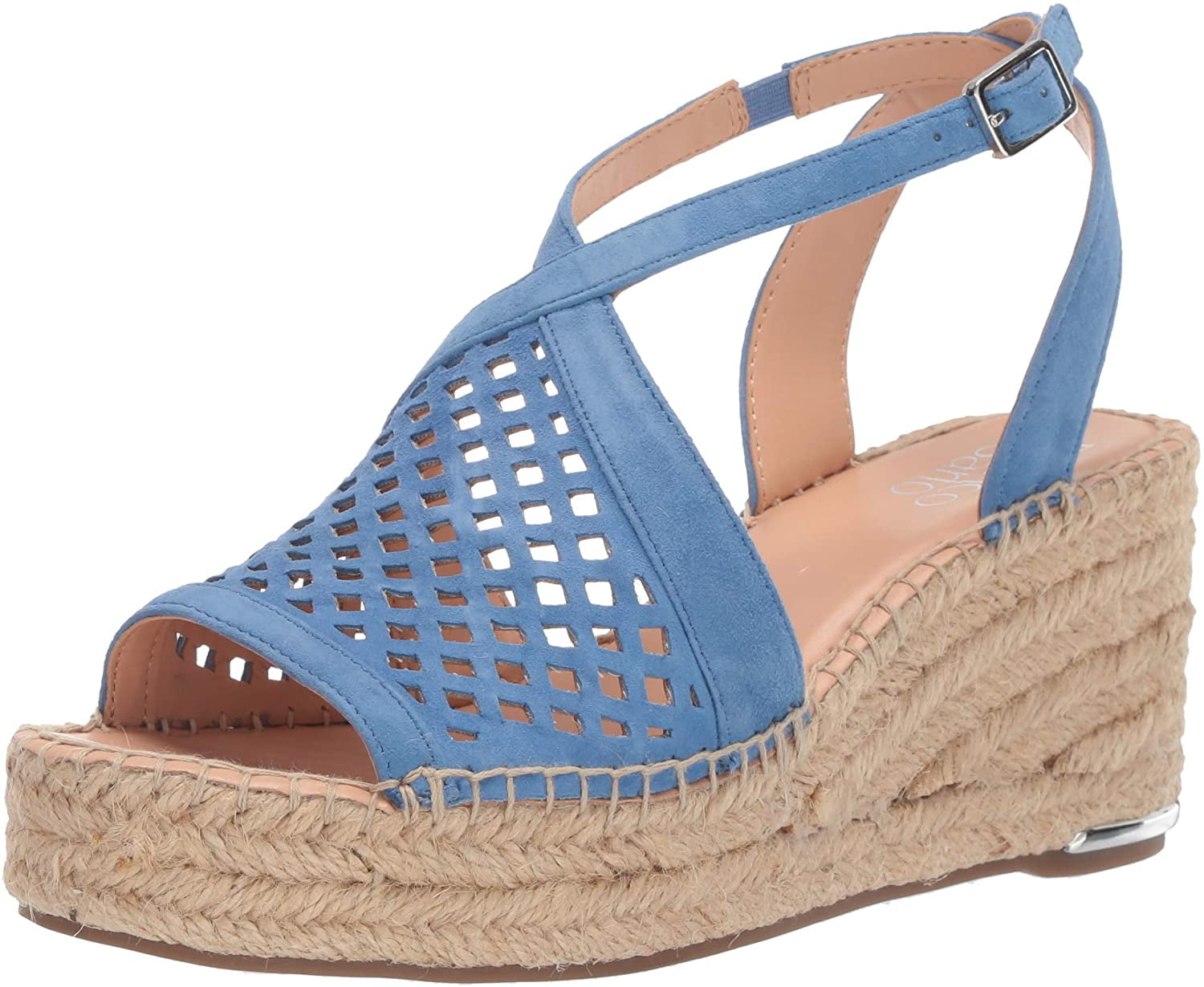 franco sarto blue wedges