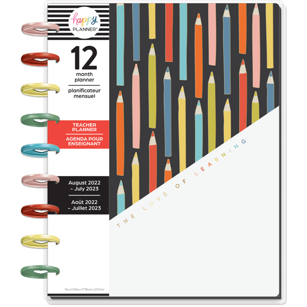 The Happy Planner, Classic 12 Month Planner, Aug 2022 July 2023, 8.8