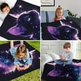 thumbnail image 5 of Kuscheln Cat Gifts Blanket, Cat Gifts for Women Girls Kids Cat Lovers, Black Cat Gifts, Cat Mom Gifts, Funny Galaxy Cat Blanket, Pink Purple Space Cat Sparkle Starry Stars, 5 of 6