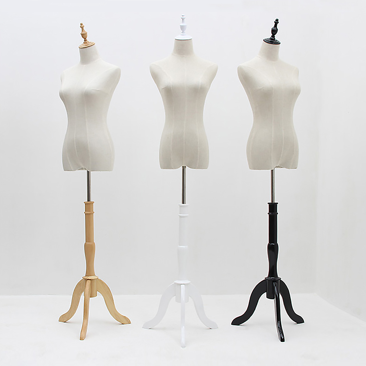 White/Black Female Mannequin Torso Dress Form Display