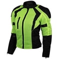 thumbnail image 2 of Vance Advance Womens All Weather Season CE Armor Mesh Motorcycle Biker Riding Jacket (3XL, Hi-Viz Green), 2 of 4