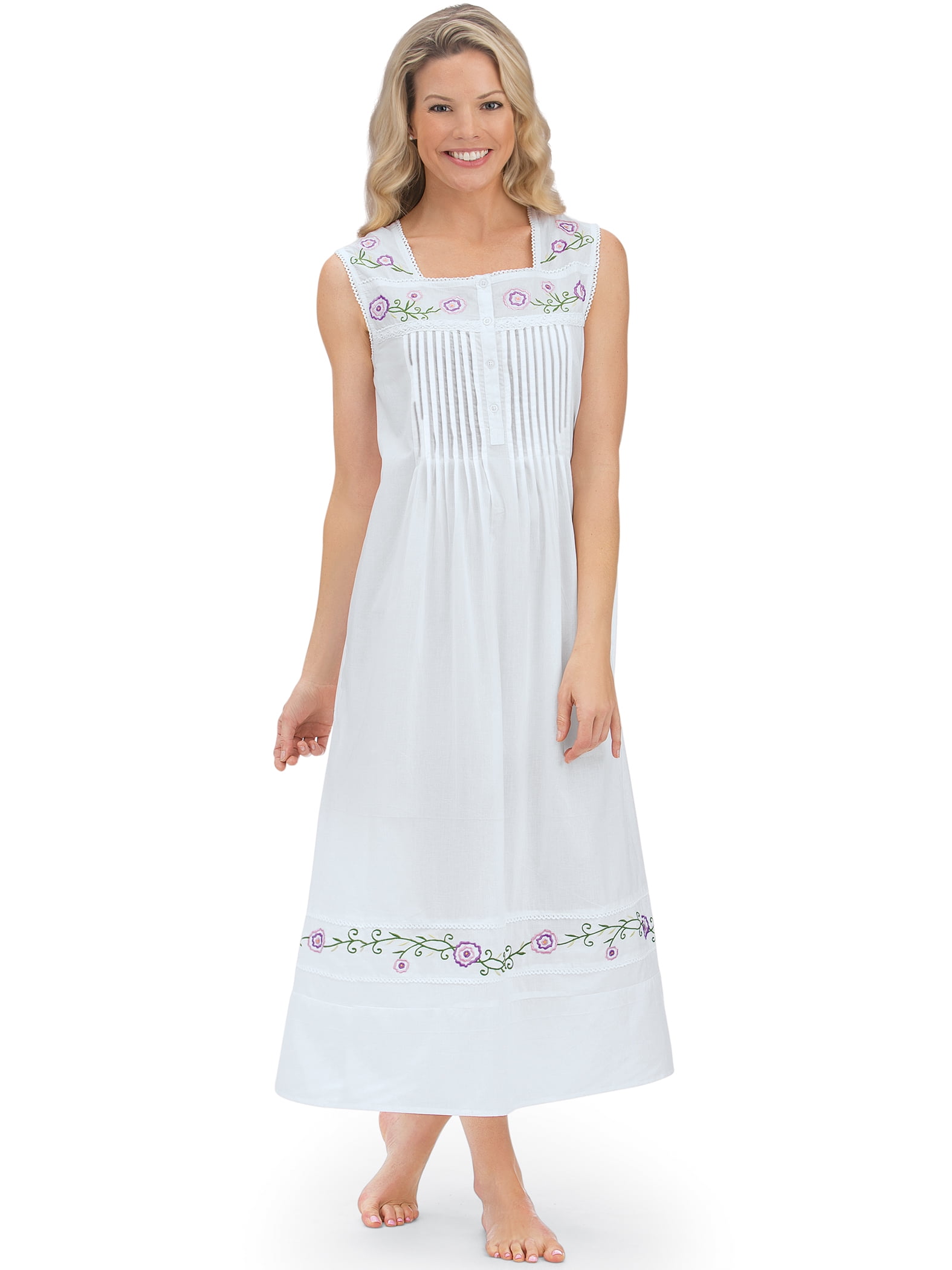 Cotton Sleeveless Nightgown Pajama 