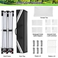 thumbnail image 5 of Hoteel 10'x20' Pop up Canopy Tent with 6 Removable Sidewalls, Instant Outdoor Canopy Shelter with Upgrade Raised Roof and Carry Bag,White, 5 of 11