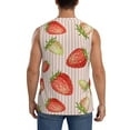 thumbnail image 4 of Balery Strawberries Men's Sleeveless Muscle Shirts Workout Tank Top, Moisture Wicking, Odor Protection-Large, 4 of 8