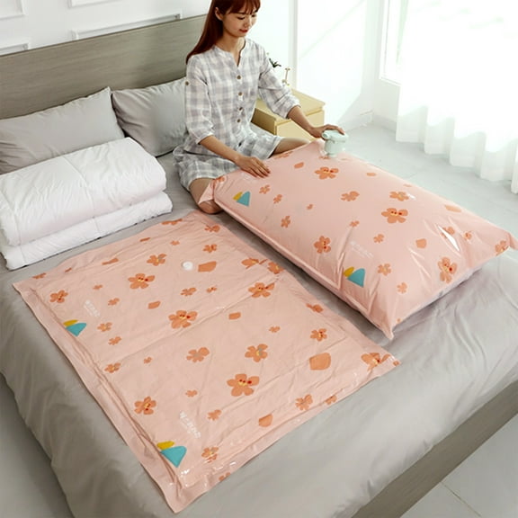 Tyidzon Travel Vacuum Bags, Vacuum Seal Bags for Clothing, Space Saver Bag for Clothes, Mattress, Blanket, Duvets, Pillows, Comforters,Travel Essentials