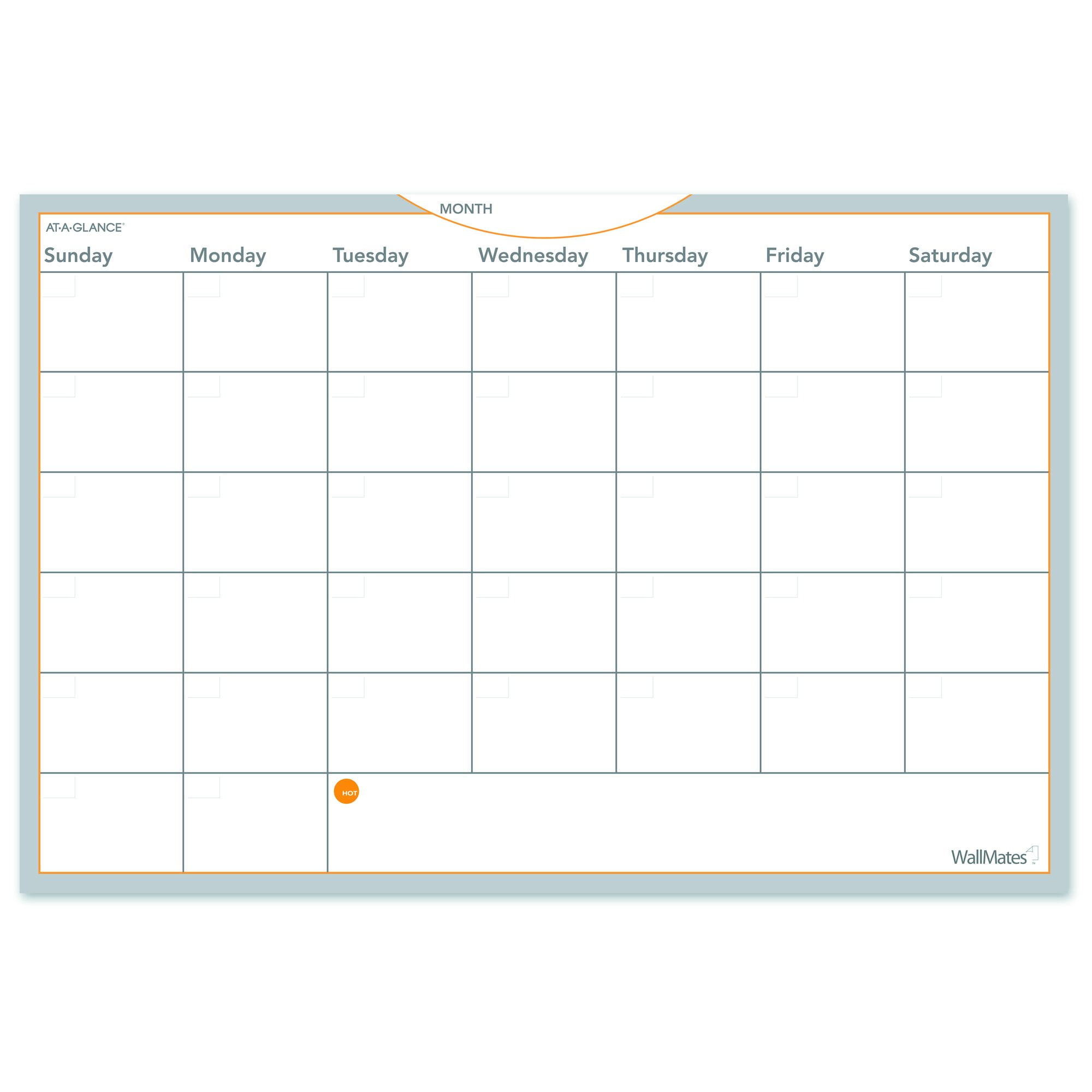 AT-A-GLANCE WallMates Self-Adhesive Dry Erase Monthly Planning Surface, 36  x 24 - Walmart.com