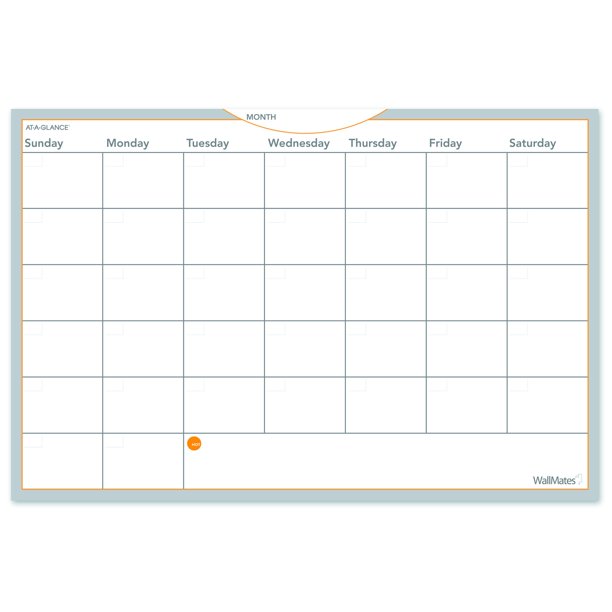 AT-A-GLANCE WallMates Self-Adhesive Dry Erase Monthly Planning Surface, 36  x 24 - Walmart.com