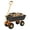 600 lb load capacity | Black bucket + orange iron frame handle, variant on Heavy Duty Poly Garden Dump Cart 600 lbs, 10 Cu.Ft. Utility Wagon with 180° Adjustable Handle, No-Flat 10" Tires, Black