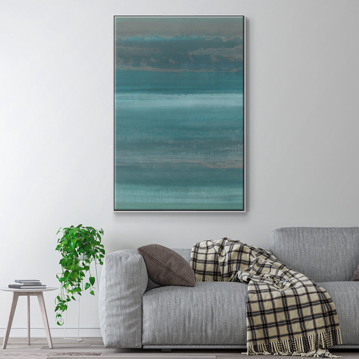 Stars & Shores I Framed Premium Gallery Wrapped Canvas - Ready to Hang - 25 x 37 - White Floating Frame
