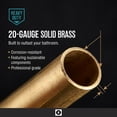 thumbnail image 4 of Fine Fixtures Bathtub Shower Drain - 20 Gauge Brass Tubing, Trip Lever Overflow Assembly Tub Drain Kit - Polished Chrome, 4 of 10