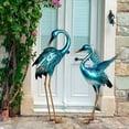 thumbnail image 6 of Garden Crane Statues for Outdoor Blue Heron Metal Birds Yard Art Ornaments for Backyard Pond Patio Porch Outside Decorations, 6 of 9