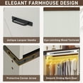 thumbnail image 5 of ChVans 73.1''H Armoire Wardrobe with Sensor Light&4 Drawers, Farmhouse Bedroom Armoire Cabinet with Hanging Rod&Open Space, Wooden Wardrobe Cabinet with Folding Sliding Barn Door for Bedroom, 5 of 9
