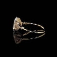 thumbnail image 5 of Diiro Vintage Inspired Oval Moissanite Ring for Women, Oval Solitaire Ring, Diamond Accent Band, 10K Vermeil Yellow Gold Promise Ring, 5 of 9