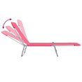 thumbnail image 5 of vidaXL Chaises Longues Pliantes 2 Pcs Acier et Tissu Rose, 5 of 5