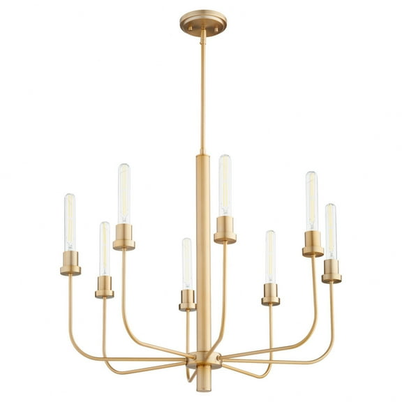 Quorum Lighting - Sheridan - 8 Light Chandelier In Soft Contemporary Style-25.25