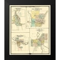 thumbnail image 2 of Snyder 15x17 Black Modern Framed Museum Art Print Titled - West Bend, Hartford Wisconsin - Snyder 1878, 2 of 5