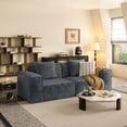 thumbnail image 3 of Lovableguy Oversized Compressed Loveseat Sofa,Upholstered Modular Convertible Sectional Couch,Extra Deep Seat,Corduroy Full Sponge Loveseat for Living Room,Bedroom,No Assembly Required,Gray, 3 of 8