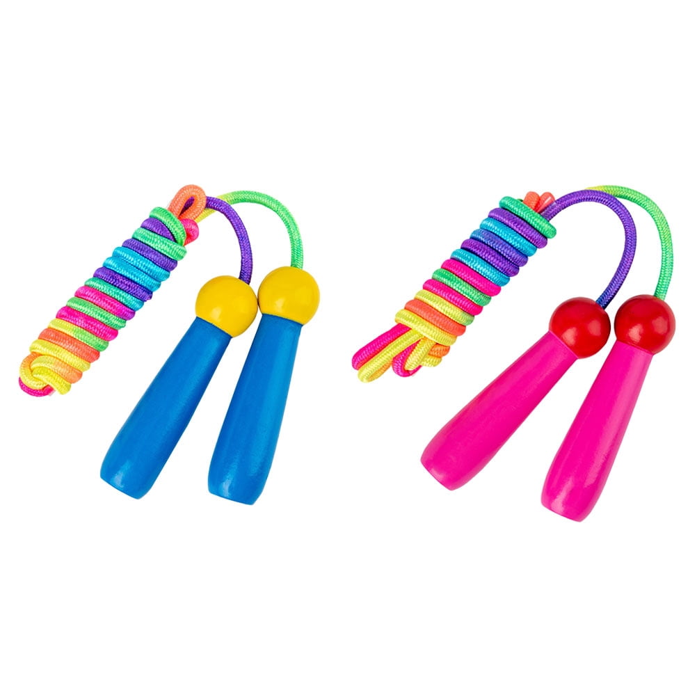 OUNONA Blue Adjustable Sports Jumping Rope for Fitness Training and Kids Exercise 2pcs