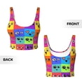 thumbnail image 5 of Lsque Doodle Faces Emotions Printed Women'S Sports Bra, Compression, Moisture Wicking, High-Impact Sports Bra For Women,Supportive sports bra-X-Large, 5 of 9
