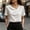 White, variant on Molidfa Women's Top Short Sleeve Crew Neck Stretchable Casual Regular Pullover Drop Shoulder Casual Tops Set-In