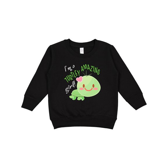 Inktastic I'm a Turtle-ly Amazing Girl Cute Turtle Toddler Sweatshirt