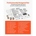 thumbnail image 3 of KFFKFF Comprehensive Mechanics Tool and Socket Set, 450 Pieces, Includes 1/4, 3/8, and 1/2 Inch Drive Deep and Standard Sockets, SAE and Metric Tools with Bits, Wrenches, Accessories, 3 of 9