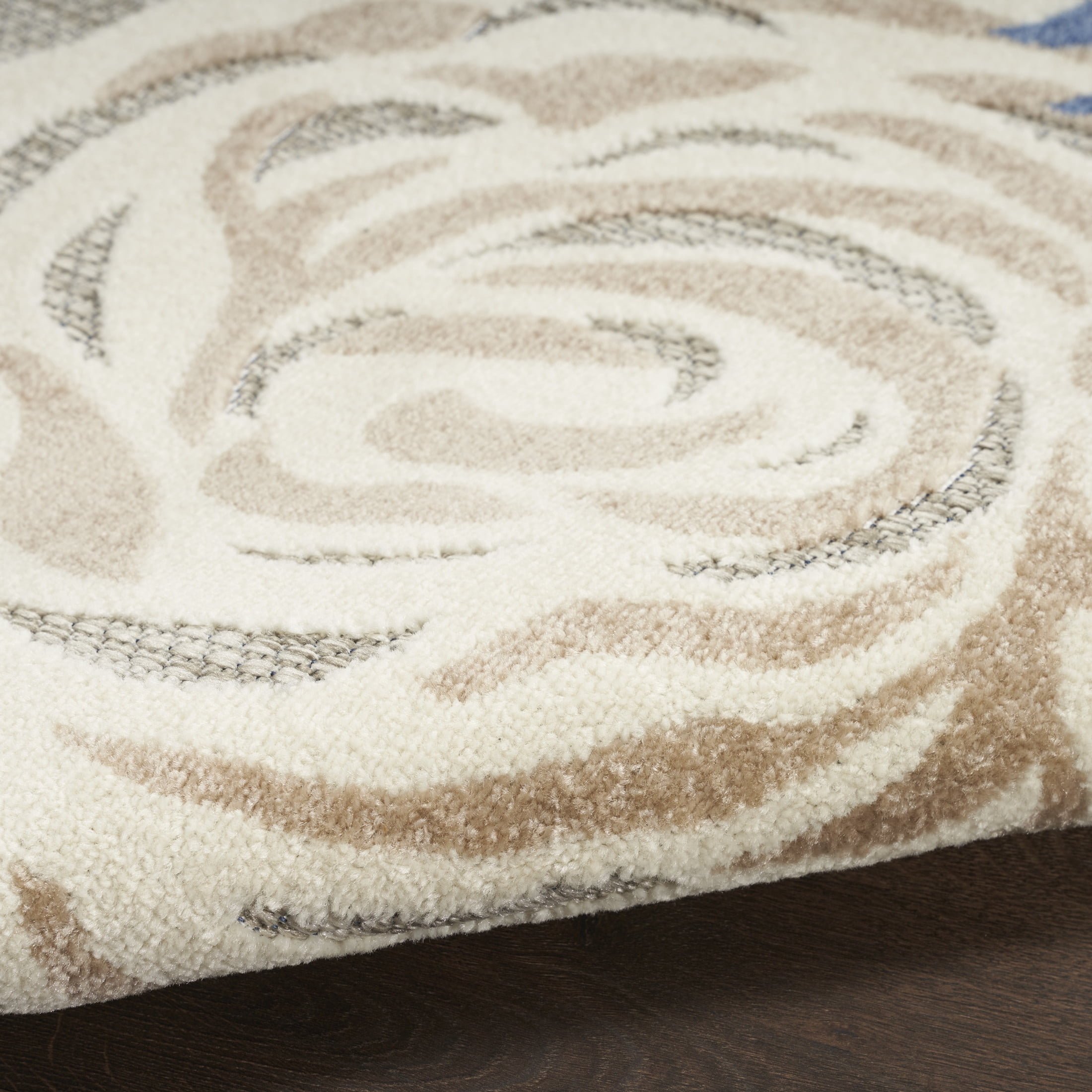 Nourison Aloha Indoor/Outdoor Blue Grey 2'8" x 4' Area Rug (3x4)