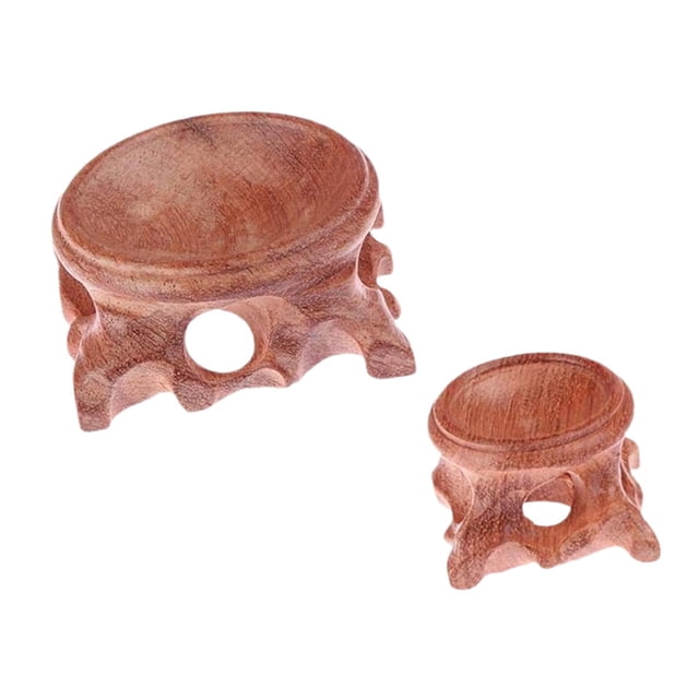 2 Piezas de Base de Exhibición de Madera, Base de Huevo, Objetos Decorativos Coleccionables, Soporte de , Esfera, Globo, Soporte de Piedra para de