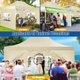 thumbnail image 5 of Hoteel 10x15 Heavy Duty Canopy Tent with 4 Sidewalls,Pop up Canopy for Parties Wedding,Commercial Easy up Gazebo with Roller Bag,UV 50+ &,Khaki, 5 of 12