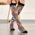 thumbnail image 5 of FORMRS Womens Knee High Socks Casual Long Thick Travel Daily Wear, 1 Pair, Whimsical Floral, 5 of 6