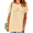 Apricot, variant on Women's Lamb Cross He Left The 99 Faith Quote Graphic Short Sleeve Crewneck Blue Tops