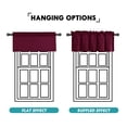 thumbnail image 7 of JIUZHEN Rod Pocket Semi Blackout Valance Curtain for Bedroom Living Room RV, Solid Window Top Treatment Light Blocking Drapes for Home Decor, Burgundy, 60 x 18 Inches, 1 Panel, 7 of 7
