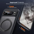 thumbnail image 5 of for Google Pixel 8 Pro Case with 360° Rotatable Magnetic Ring Stand [Compatible with Mag-Safe][-Grade Protection] Translucent Pixel 8 Pro Phone Case 6.7" for Women Men, Black, 5 of 12