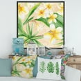 thumbnail image 2 of Designart 'Yellow Flowers and Tropical Foliage XI' Traditional Framed Canvas Wall Art Print, 2 of 5