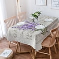 thumbnail image 2 of Lavender Purple Flowers Leaves Retro Tablecloths Waterproof Kitchen Items Coffee Table For living Room Home Decor Dining Table, 2 of 7