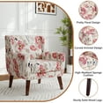 thumbnail image 3 of UIXE Floral Accent Chair Set of 2 Upholstered Armchair for Living Room Bedroom Side Sitting for Home Office, Pattern White, 3 of 7
