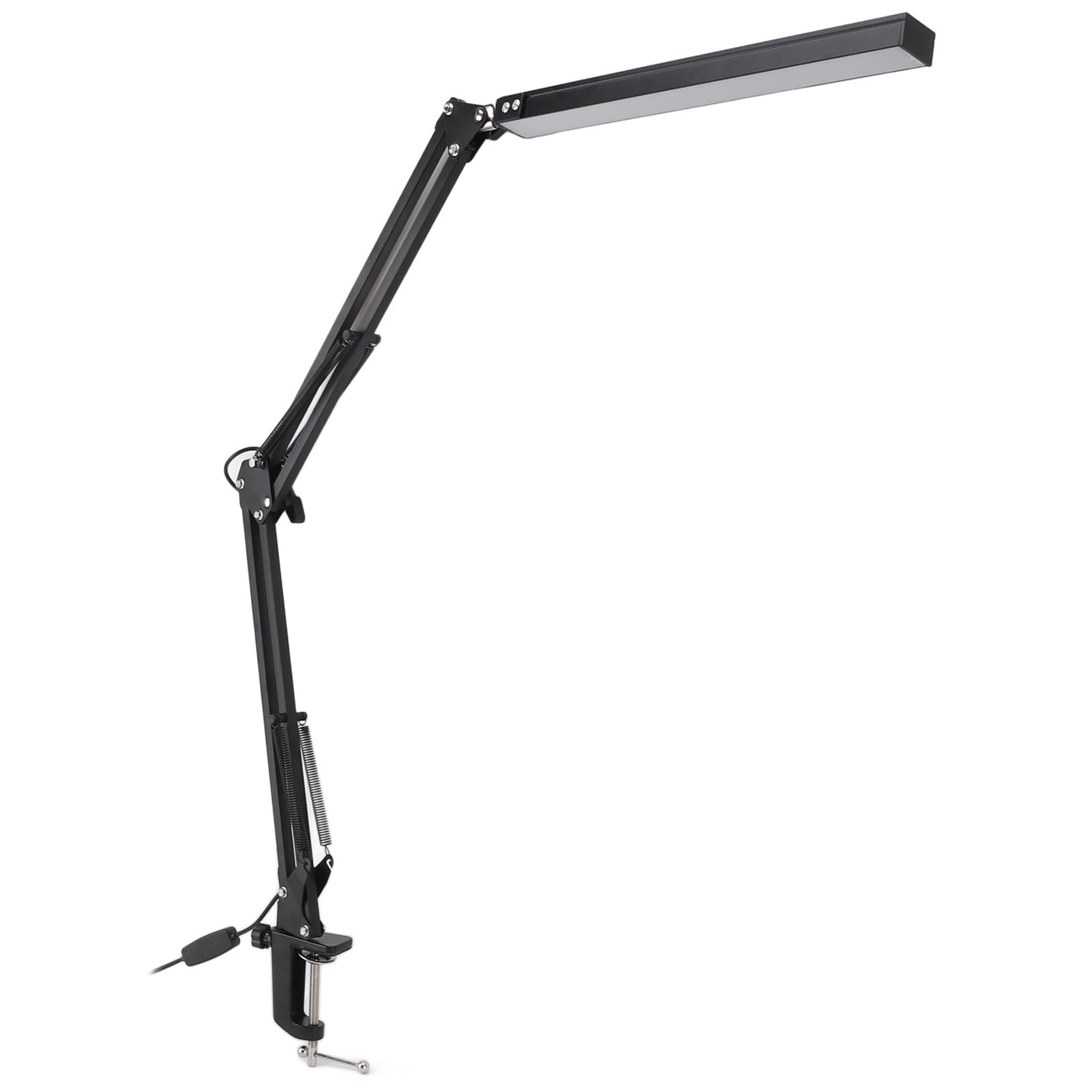Metal Desk Lamp, LED Desk Lamp Swing Arm Aluminum with Clamp for Office