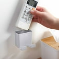 thumbnail image 5 of 2 Pcs Remote Controller Organizer Wall Mounted Phone Charging Bracket Universal TV Holder Media Organizer Storage Box Keys Sundries Organizer (White and Grey), 5 of 5