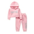 thumbnail image 2 of Esaierr 2PCS Newborn Girls Boys Hooded Tracksuit Pullover Sweatshirt Jogging Pants Set for Baby Cotton Sweatsuit Outfits Autumn Winter Casual Long Sleeve Sweatshirt Set for 3-24M, 2 of 5