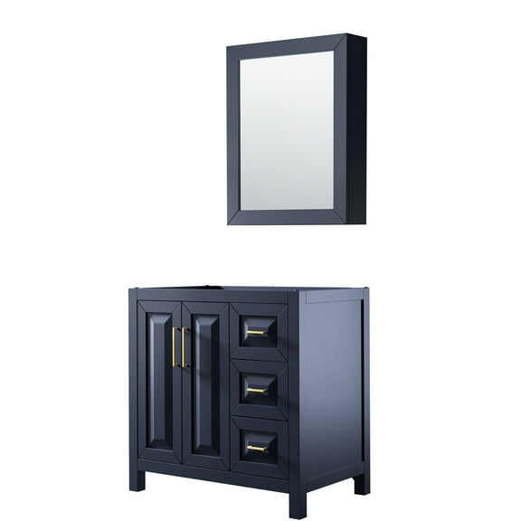 Wyndham Collection Wcv252536scxsxxmed Daria 35" Single Free Standing Vanity Cabinet - Dark