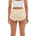 thumbnail image 2 of Unique Bargains Women's Plus Size High Waist Briefs Butt Lifter Shapewear Panties L Beige, 2 of 6