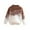 Brown, variant on QQAMB Sweaters for Girls Cute Doll Collar Fuzzy Color Block Cable Knit Pullover Tops Fall Casual Tween Chunky Sweater,3 Years