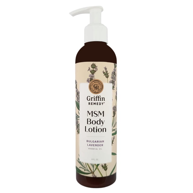 Loción corporal de lavanda búlgara Griffin Remedy con MSM -8oz