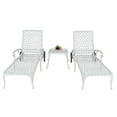 thumbnail image 4 of 193*64.5*93cm Backrest Adjustable Courtyard Cast Aluminum Lying Bed White, 4 of 8