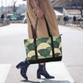 thumbnail image 4 of FORMRS Canvas Laptop Tote Bag for Women with 15.6" Computer Compartments Shoulder Handbag, Green Abstract Shapes, 4 of 7