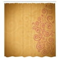 thumbnail image 2 of Ambesonne Ornamental Shower Curtain, Floral Swirls Ivy Ombre, 69"Wx84"L, Pale Orange, 2 of 4