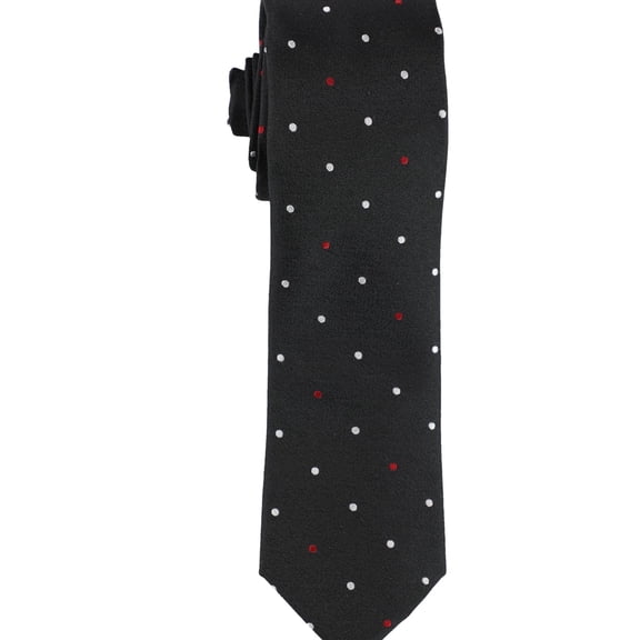 bar III Mens Latour Dot Self-tied Necktie, Black, One Size